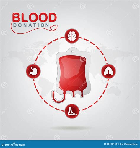 Bloeddonatie Vectorconcept Het Ziekenhuis Om Met Het Nieuwe Leven Opnieuw Te Beginnen Vector