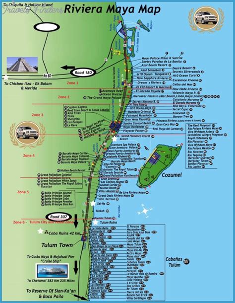 Riviera Maya Map Travelsfinderscom