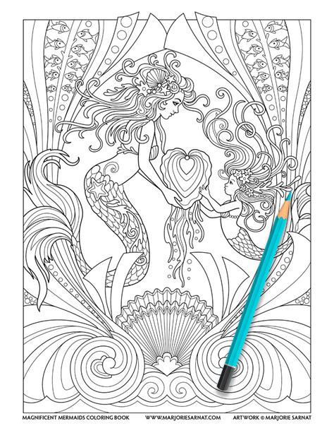 Mother And Daughter Coloring Books Coloring Pages Mermaid Coloring
