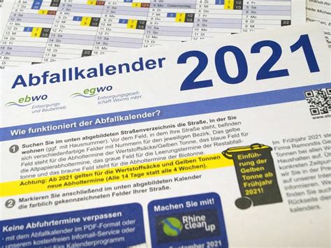 Abfallkalender 2021 Rheinhessen News