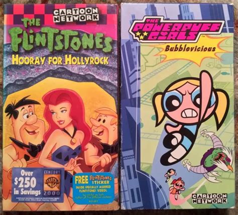 “the Flintstones” And “the Powerpuff Girls” Cartoon Network Vhs Lot Of 2