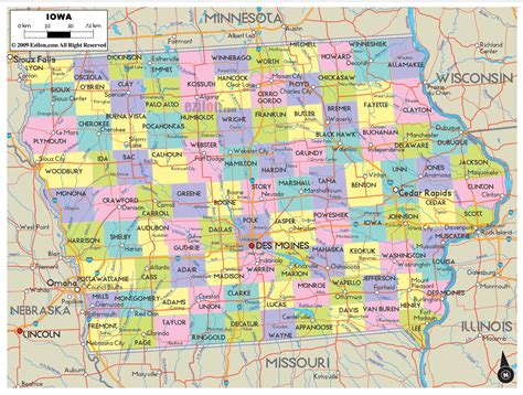 Bản đồ Tiểu Bang Iowa Thông Tin Sơ Lược Và đặc Thù Nổi Bật Địa Ốc
