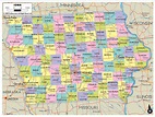 Iowa County Map With Cities images