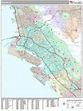 Oakland California Wall Map (Premium Style) by MarketMAPS - MapSales