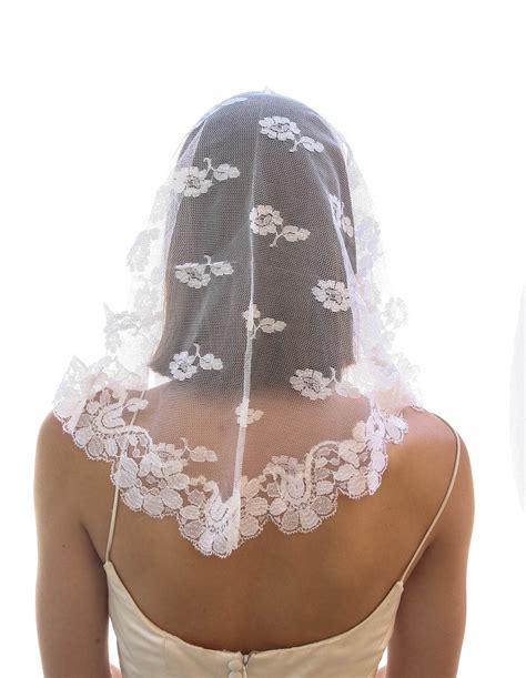 Vintage Lace Mantilla Wedding Veil Made In Spain Be