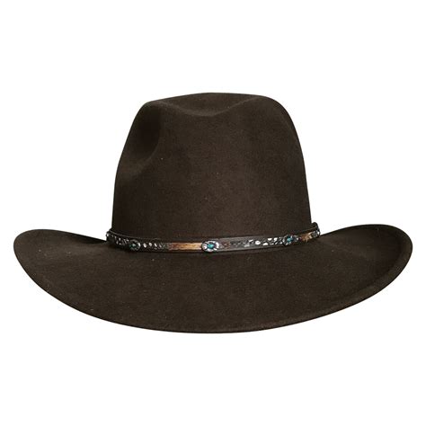 Rockmount Crushable Brown Felt Denver Western Cowboy Hat