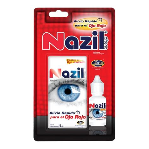 Solución oftálmica Nazil para los ojos rojos 15 ml Walmart