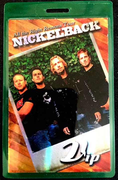 Nickelback Backstage Pass Laminate Vip Ebay