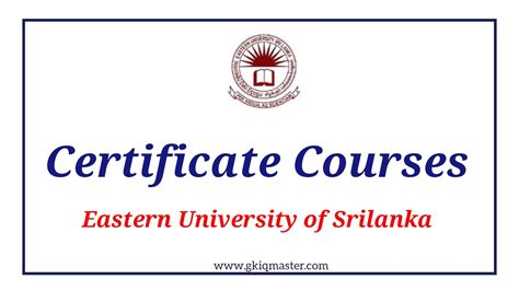 Certificate Courses Eastern University