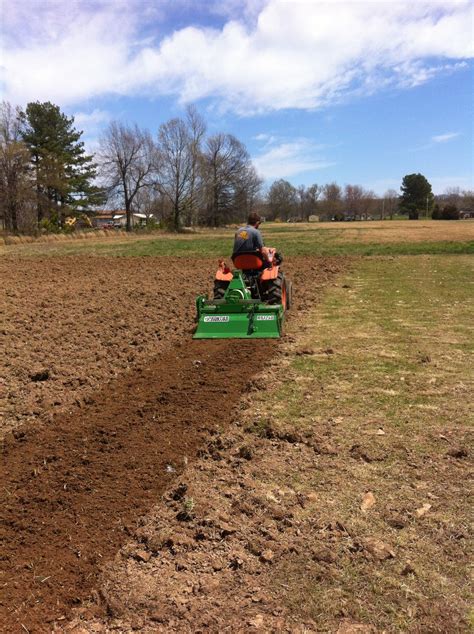 Tilling With The Kubota 2013 Garden Tractor Garden Equipment Farm