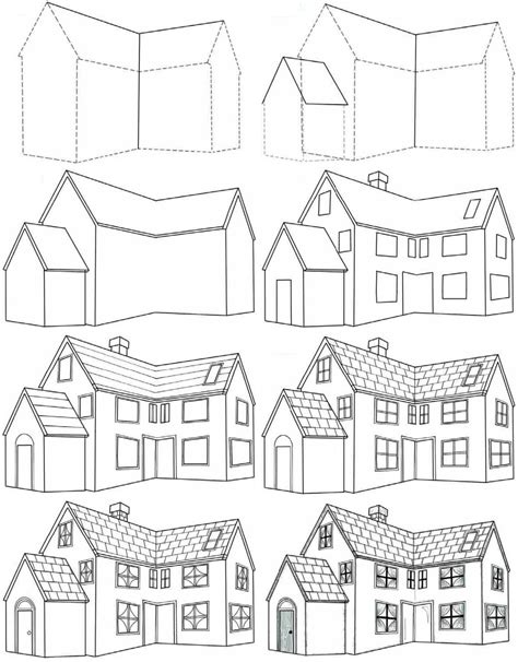 How To Draw A House Step By Step Artofit