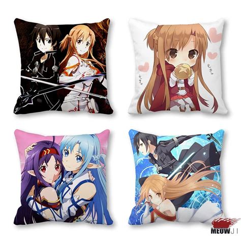 Sword Art Online Pillow Cover Multi Size Super Soft Decoration Throw