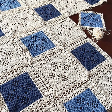 Ravelry Project Gallery For Victorian Lattice Square Pattern By