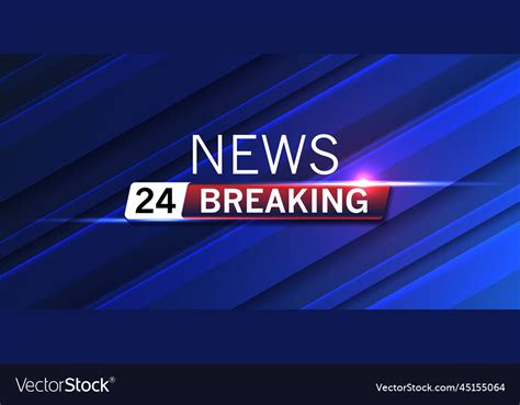 Breaking News Background Business Or Technology Vector Image