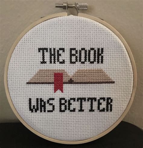 Pattern The Book Was Better Cross Stitch Funny Cross