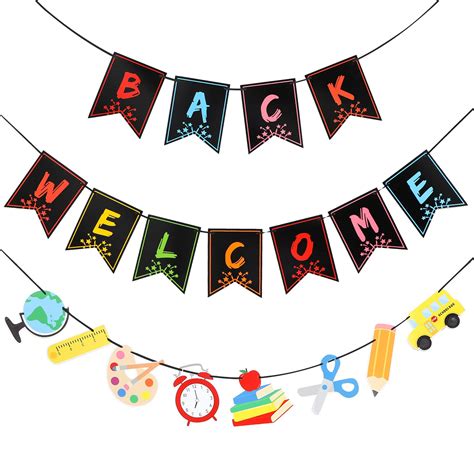 Buy 3 Pack Welcome Back Banner Classroom Banner Decorations Welcome