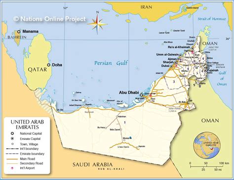 Map Of United Arab Emirates United Arab Emirates Emirates Map