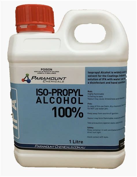 1 Ltre Isopropyl Rubbing Alcohol Pure 100 Iso Local Australian Brand