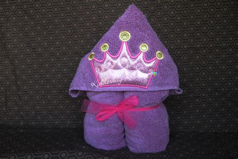 Princess Crown Hooded Towel Hooded Towel Embroidered Towels