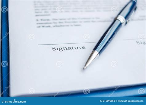 Contract Documents And Pen For Approve Or Signature Contract Agreement