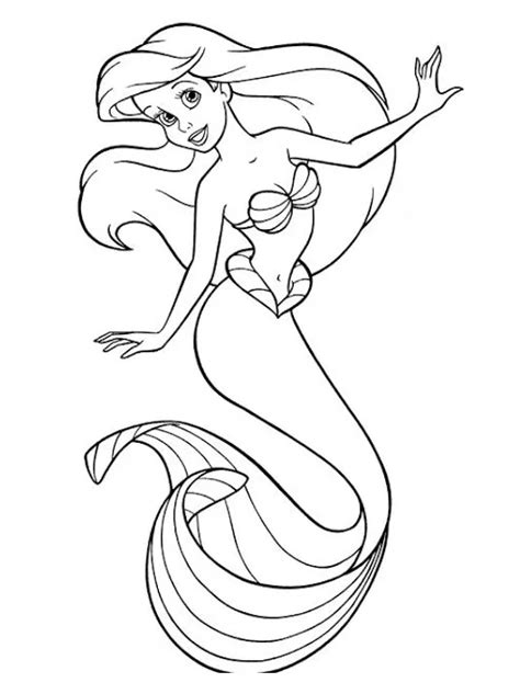 Desenhos Da Pequena Sereia Ariel Para Colorir E Imprimir Online