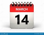 Calendario Del 14 De Marzo 3d Stock de ilustración - Ilustración de ...