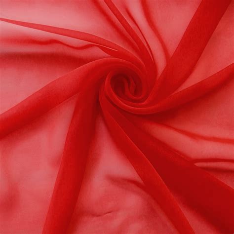 Chiffon Fabric Red By The Yard Fabric Direct