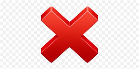 Download Free Png Red Cross Red X Emoji Pngred Cross Emoji Free