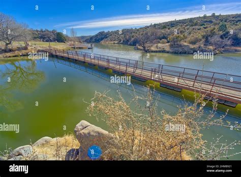 Floating Bridge On Fain Lake In Prescott Valley Arizona Stock Photo Alamy