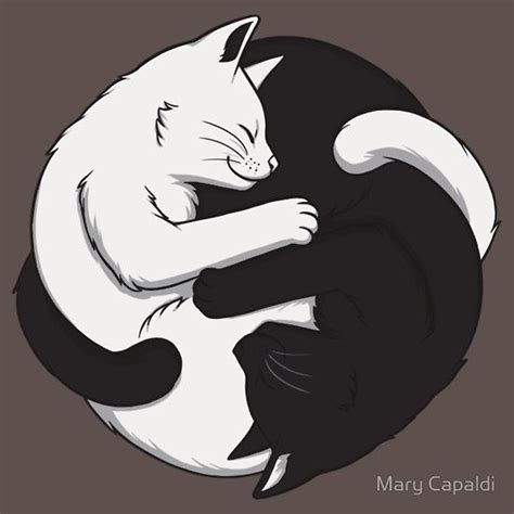 Yin Yang Katzen Essential T Shirt Von Mary Capaldi Cat Tattoo