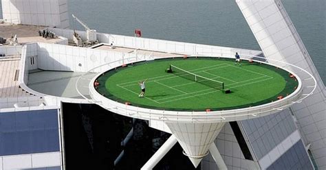 Amazing Worlds Tour Most Amazing Rooftop Tennis Court In Dubai