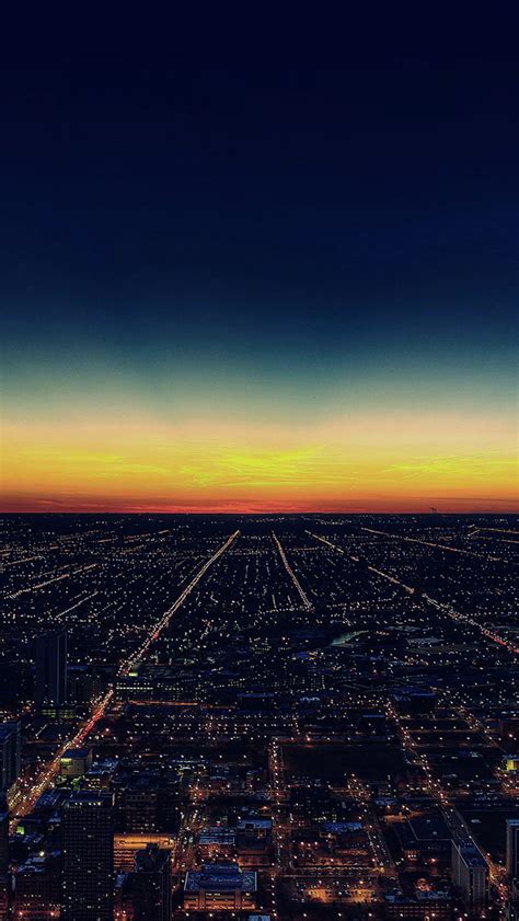 Night Sky Flying Blue Sunset City Iphone Wallpapers Free Download