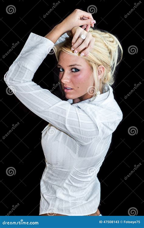 girl blonde fashion model stock image image of person 47508143