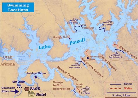 Lake Powell Map With Mile Markers Maps Location Catalog Online Hot