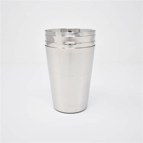 Stainless Steel 300ml Drinking Cups 4 Pack