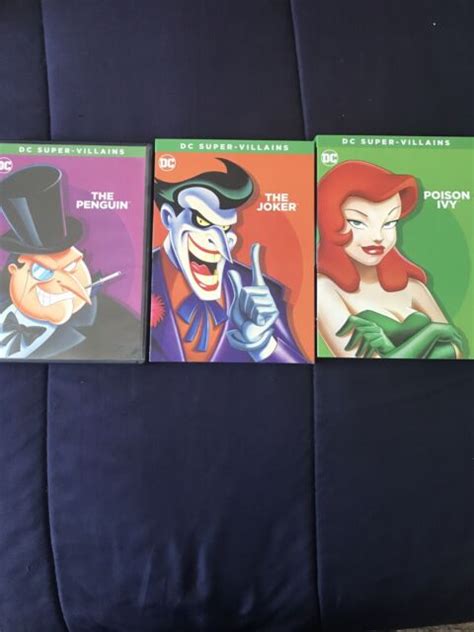 Dc Super Villains The Joker The Penguin Poison Ivy 3 Dvds Dc