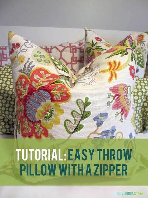 How To Make A Throw Pillow With A Zipper Life On Virginia Street