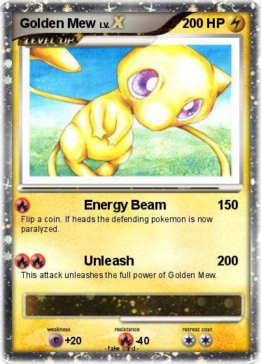 Pokémon Golden Mew 4 4 Energy Beam My Pokemon Card