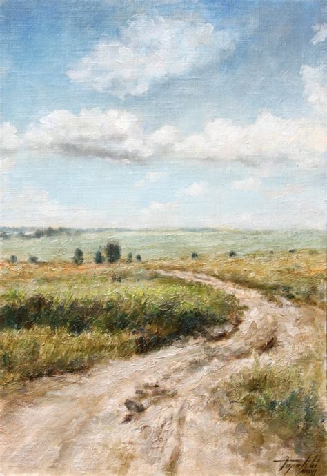 Country Road Landscape Oil Painting Fine Arts Gallery Original