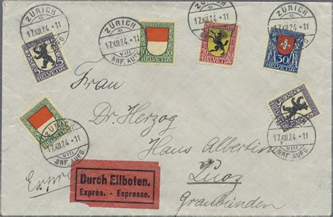 Stamp Auction Schweiz Th Auction Day Lot