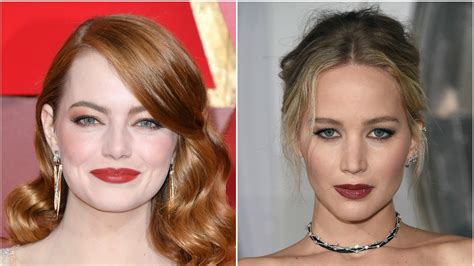 Emma Stone Takes Video Of Jennifer Lawrence With Half A Face Of Makeup