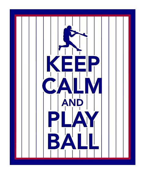 Keep Calm And Play Ball Print