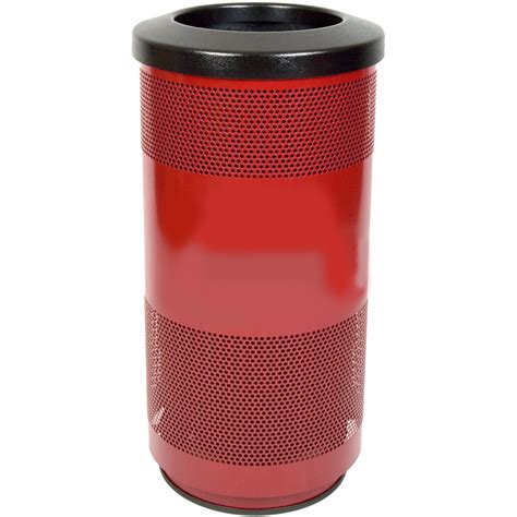 20 Gallon Perforated Steel Outdoor Garbage Can Trash Cans Warehouse