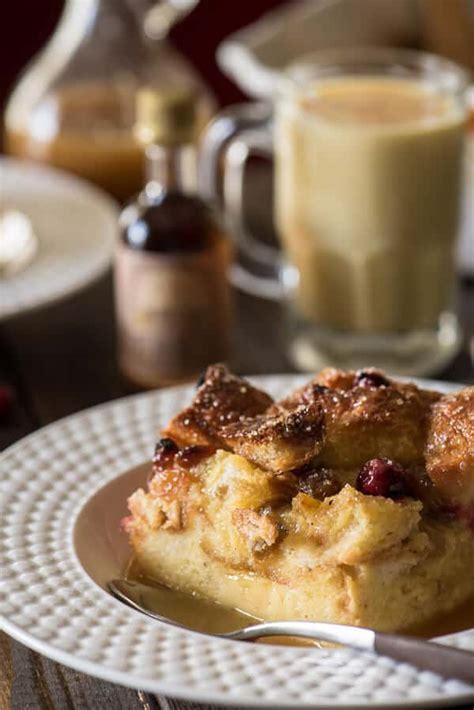 Eggnog Bread Pudding With Warm Whiskey Sauce The Crumby Kitchen
