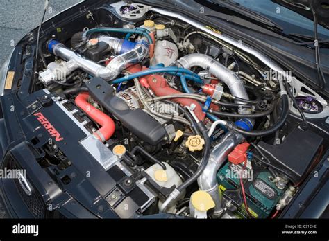Modified Subaru Wrx Impreza 2 Two Litre Turbocharged Engine In A