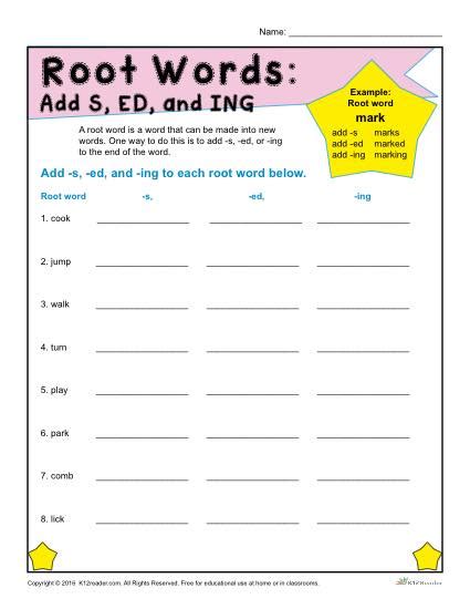 Ed And Ing Worksheets Free
