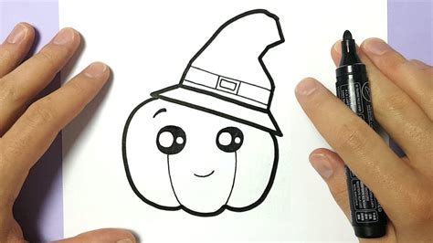 How To Draw Diy Cute Halloween Pumpkin On Paper Entertainmentmesh