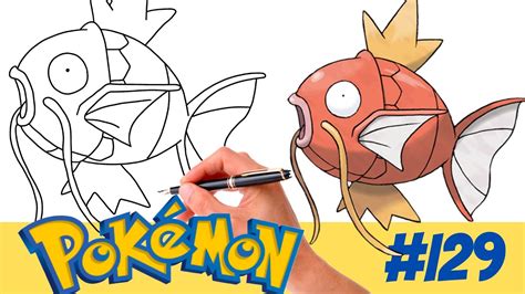 Cómo Dibujar Magikarp Pokemon 129 FÁcil Generación 1 Youtube