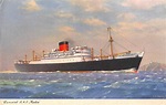 Cunard White Star Line R.M.S. Media passenger ship antique pc Z40401 ...