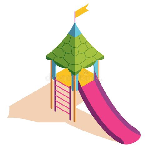 Isometric Kids Playground Item Isolated Icon Of Play Equipment For